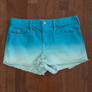 Hollister Blue Jean Shorts with Ombre Effect Size 1 Waist 25
